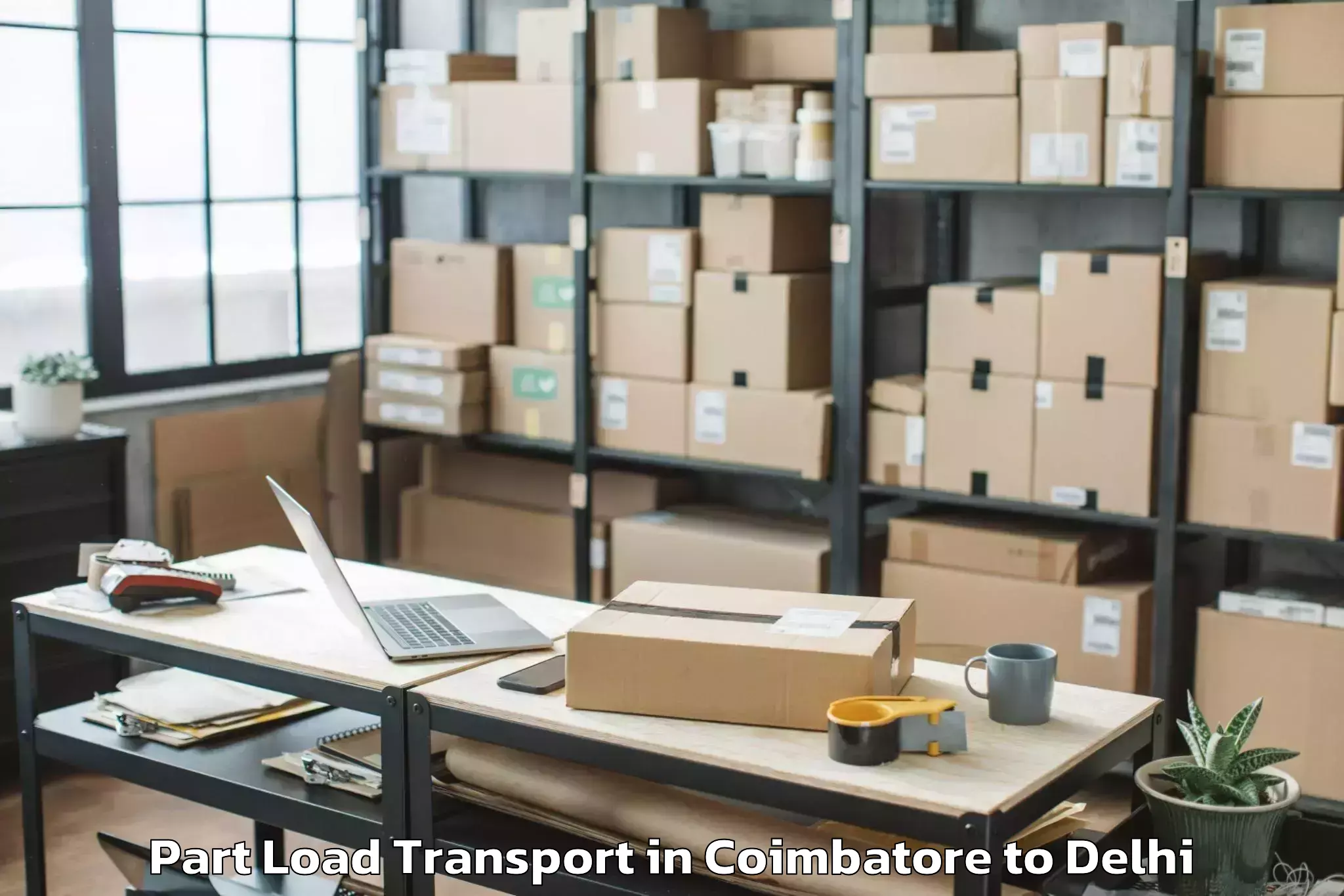 Book Coimbatore to Connaught Place Part Load Transport Online